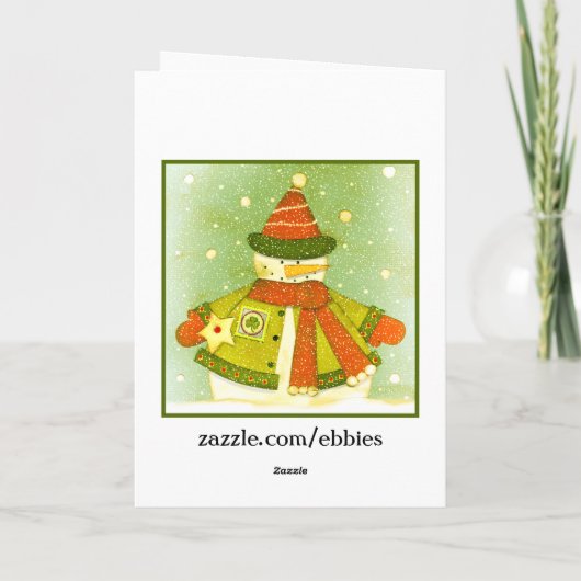 Iers kerstfeest feestdagen kaart (Achterkant)