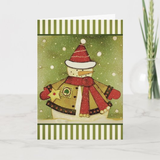 Iers kerstfeest feestdagen kaart (Voorkant)