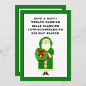 Iers kerstfeest feestdagenkaart (Voorkant / Achterkant)