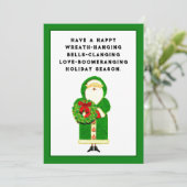 Iers kerstfeest feestdagenkaart (Staand voorkant)