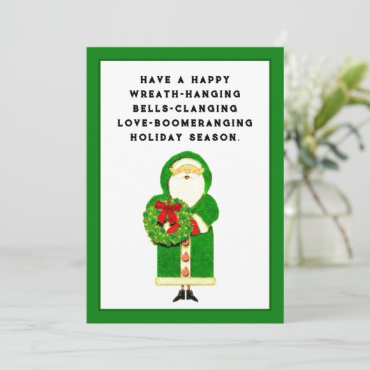 Iers kerstfeest feestdagenkaart (Staand voorkant)