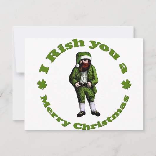 Iers kerstfeest feestdagenkaart (Voorkant)