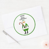 Iers kerstfeest ronde sticker (Envelop)