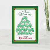 Iers kerstgebak - Shamrock kerstboom Kaart (Voorkant)