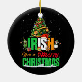 Iers kerstkerstkerstkerstkerstkerstkerstfeest Chri Keramisch Ornament (Achterkant)