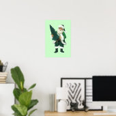 Iers kerstkerstkerstkerstrecorder poster (Thuiskantoor)