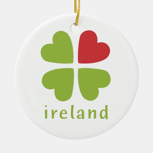 Iers kerstvakantieverval keramisch ornament (Voorkant)