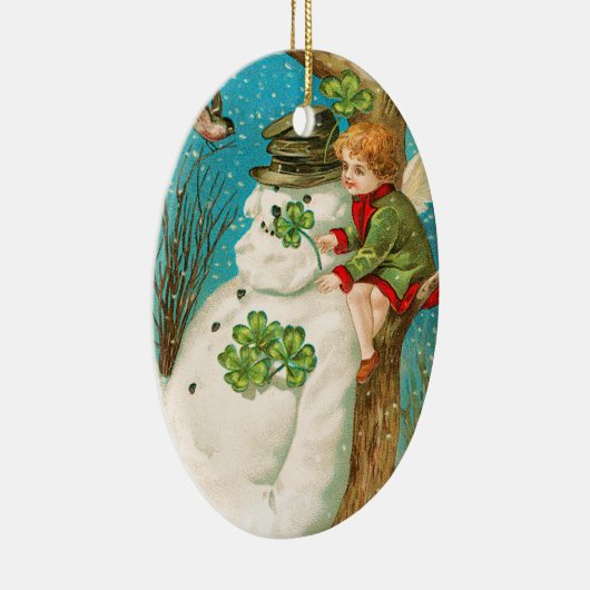 Iers kerstversiering keramisch ornament (Rechts)