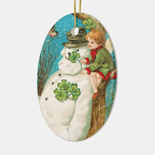 Iers kerstversiering keramisch ornament (Links)