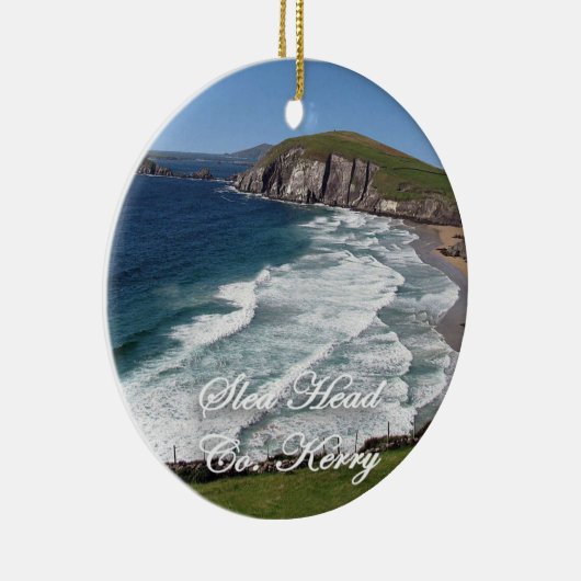 Iers kerstversiering, Slapkop, Ring Kerry Keramisch Ornament (Rechts)