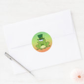 Iers kikkerontwerp ronde sticker (Envelop)