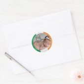 Iers kind eerste kerstfeest ronde sticker (Envelop)
