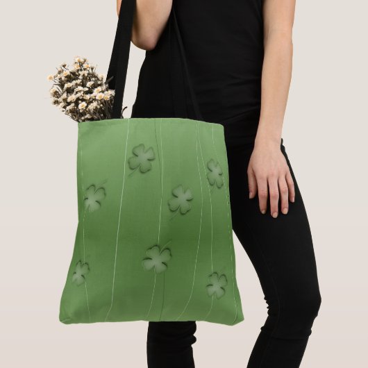 Iers klaverontwerp tote bag (Dichtbij)