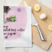 Iers Koffie Recept Kerstmis recept ontwerp Theedoek (Quarter Fold)