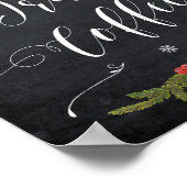 Iers koffiebar winter kerst trouwteken poster (Hoek)