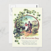 Iers koppel Castle Shamrock Briefkaart (Voorkant / Achterkant)