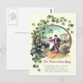 Iers Koppel Kasteel Shamrock Briefkaart (Voorkant / Achterkant)