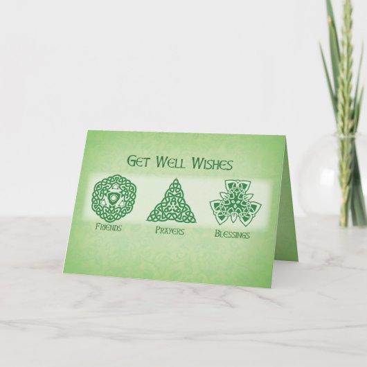 Iers krijgen goede wensen, religie kaart (Voorkant)