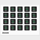 Iers kussen shamrock pinches vierkante sticker (Vel)