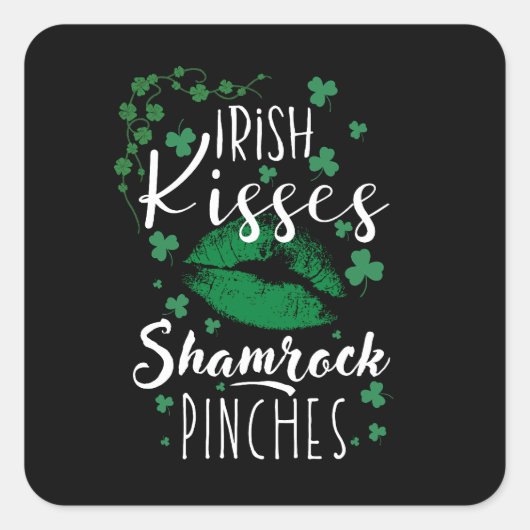 Iers kussen shamrock pinches vierkante sticker (Voorkant)