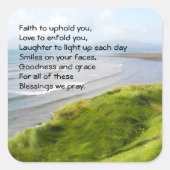 Iers kustbeestje vierkante sticker (Voorkant)