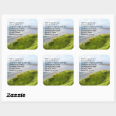 Iers kustbeestje vierkante sticker (Vel)