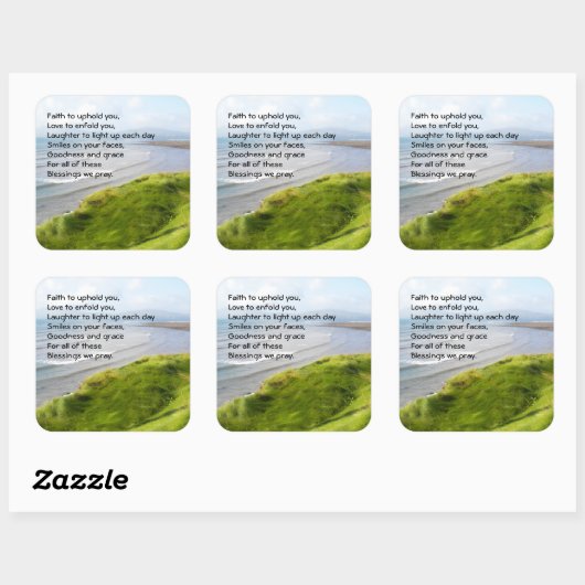 Iers kustbeestje vierkante sticker (Vel)