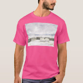 Iers landschap in metallic aquarellen actief t-shirt (Voorkant)