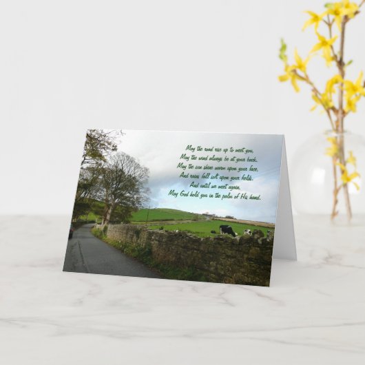 Iers landschap van het zegenende land kaart (Gele Bloem)