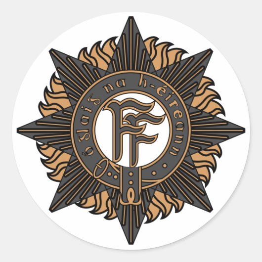 Iers leger ronde sticker (Voorkant)