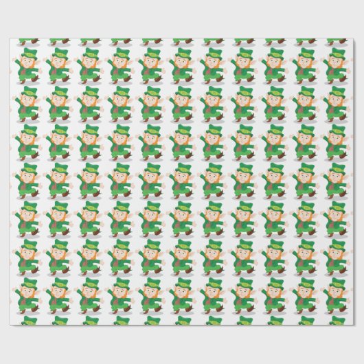 Iers leprechaun Wrapping Paper | St. Patricks Day Cadeaupapier (Vlak)