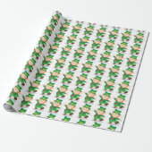 Iers leprechaun Wrapping Paper | St. Patricks Day Cadeaupapier (Uitgerold)