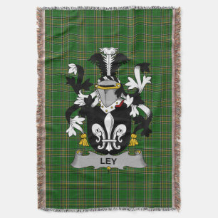 Iers Ley Wapen van Familie Crest Ierland Deken