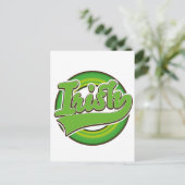 Iers logo. briefkaart (Staand voorkant)