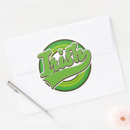 Iers logo. ronde sticker (Envelop)