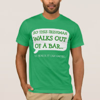 Iers man loopt uit de bar t-shirt