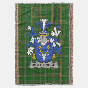 Iers McFetridge Wapenschild Familie Crest Irelan Deken