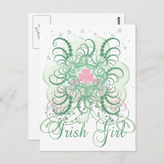 Iers meisje 2 briefkaart (Voorkant / Achterkant)