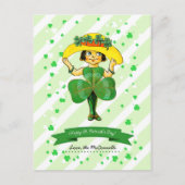 Iers meisje Aangepaste naam St. Patrick's Day Briefkaart (Voorkant)