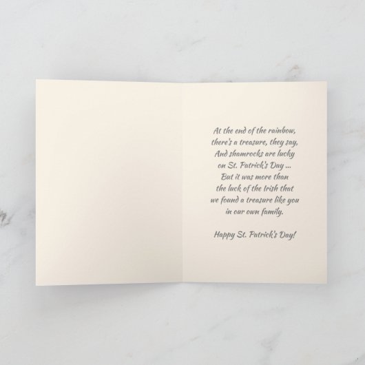 Iers meisje Aangepaste naam St. Patrick's Day Kaart (Binnen)