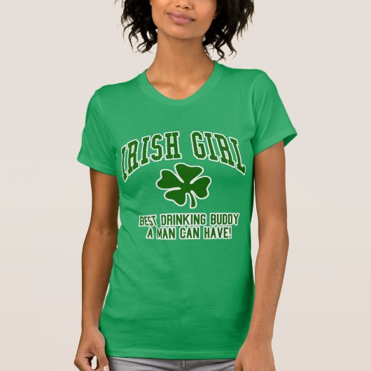 Iers meisje: Drink Buddy T-shirt (Voorkant)