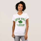 Iers meisje: Drink Buddy T-shirt (Voorkant volledig)