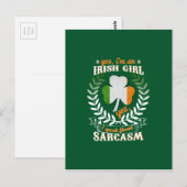 Iers meisje Ja, ik ben een Iers meisje Ja ik spree Briefkaart (Voorkant / Achterkant)