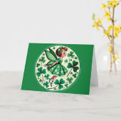 Iers meisje kaart (Gele Bloem)