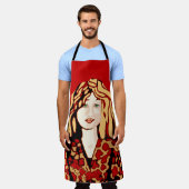 Iers meisje met rode kop schort (Gedragen)