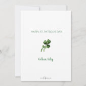  Iers meisje met Shamrocks Feestdagenkaart (Achterkant)