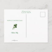  Iers meisje met Shamrocks Feestdagenkaart (Achterkant)