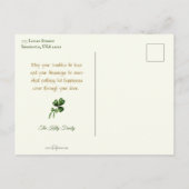  Iers meisje met vlag Erin Go Bragh Feestdagenkaart (Achterkant)