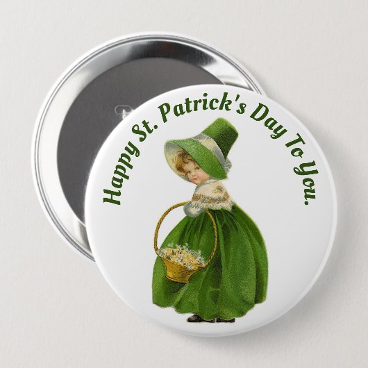  Iers Meisje Ronde Button (Voorkant /achterkant)