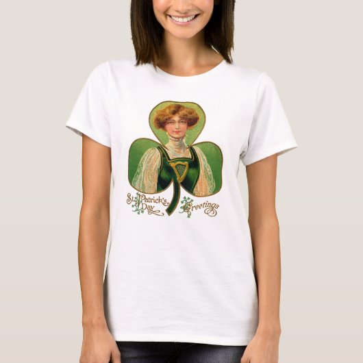 Iers meisje St. Patrick's Day dames shirt (Voorkant)